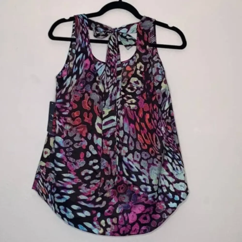 5/$25 Rachel Roy Animal Print Tie Back‎ Tank Top